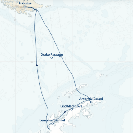 a map of a cruise line